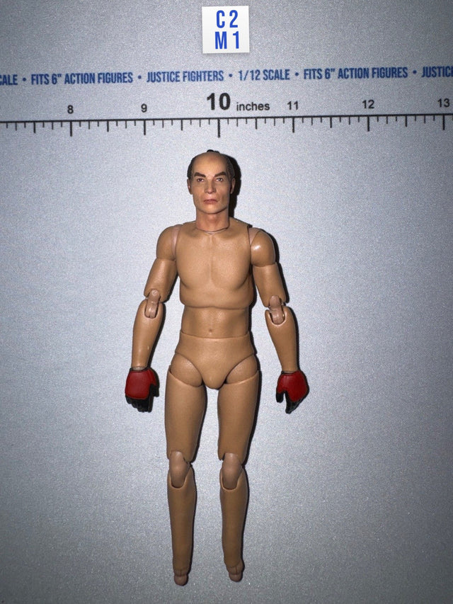 1/12 Scale Nude Male Figure Body with Gloves - Japan Sengoku Soldier (Red) - DiD XJ80016A