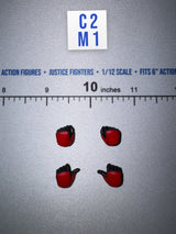 1/12 Scale Japanese DiD Hand Set - Japan Sengoku Soldier (Red) - DiD XJ80016A