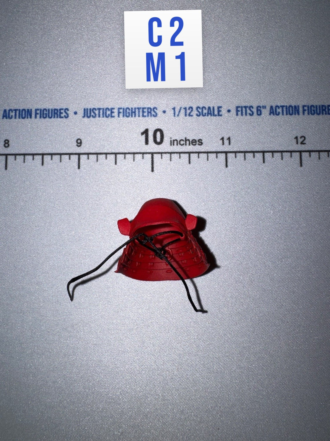 1/12 Scale Medieval Japanese Samurai Menpō (Half Mask) - Japan Sengoku Soldier (Red) - DiD XJ80016A