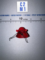 1/12 Scale Medieval Japanese Samurai Menpō (Half Mask) - Japan Sengoku Soldier (Red) - DiD XJ80016A