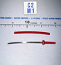 1/12 Scale Medieval Era Metal Katana with Scabbard - Japan Sengoku Soldier (Red) - DiD XJ80016A