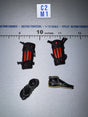 1/12 Scale Modern Era Shin Guards and Boots Pair - Japan Sengoku Soldier (Red) - DiD XJ80016A