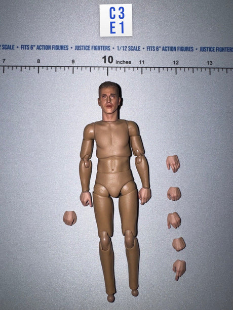 1/12 Scale WWII German Nude Male Figure Body - WWII US Ranger Private Jackson DiD XA80009