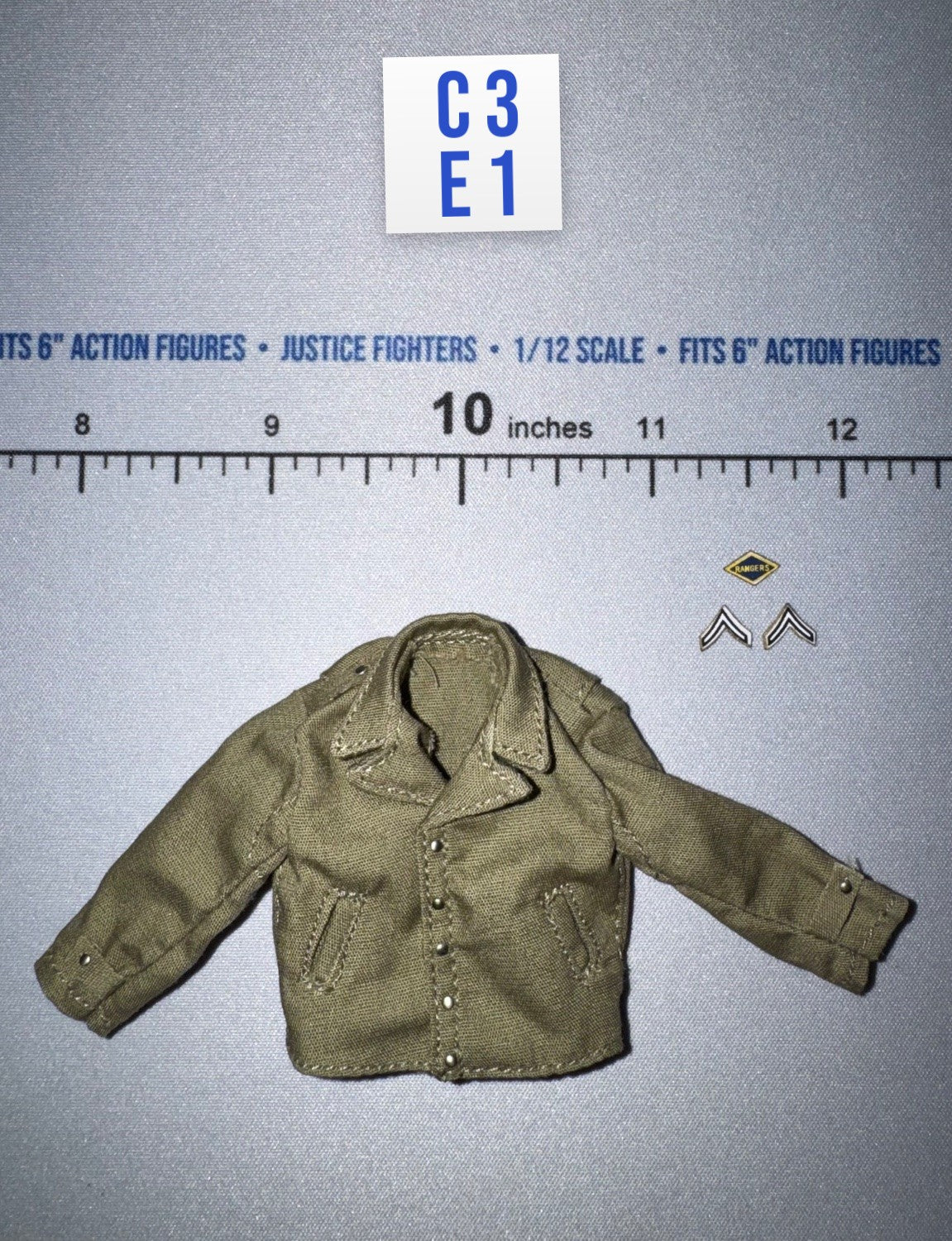 1/12 Scale WWII US Field Jacket - WWII US Ranger Private Jackson DiD XA80009