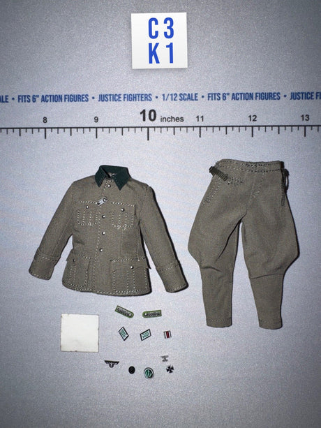 1/12 Scale WWII German Major Uniform with Insignia - Major König DiD XD80036