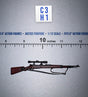 1/12 Scale WWII German Kar-98K Sniper Rifle - Major König DiD XD80036