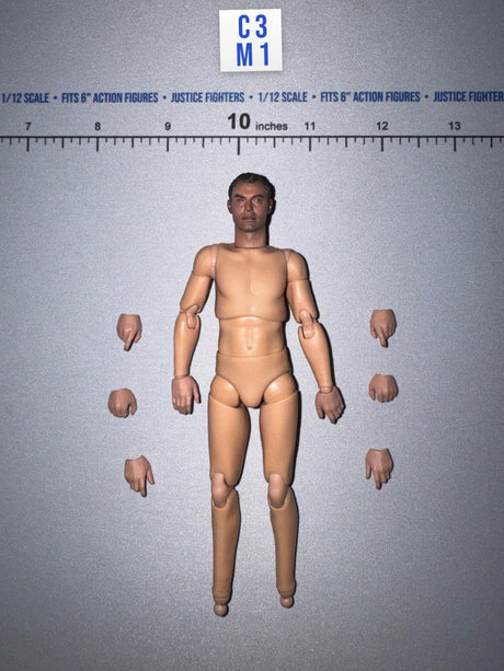 1/12 Scale WWII German Nude Male Figure Body with Interchangeable Hands Set - Russian Sniper – Vasily Zaitsev XR80037