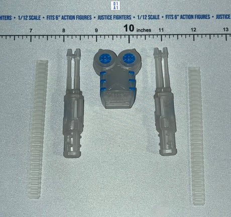 1/12 Scale Glow in the Dark Chain Guns with Backpack - Praetorian Pyre - Valaverse